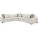 Great Room White 40"D 2 Piece Sectional with Throw Pillows and Runner Base