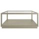 Glaze Bezel Square Glass Top Occassional Table Set