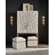 Mosaic Cream and Champagne Dream Weaver 2 Door Bar Cabinet with LED