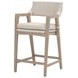 Lucia Stone Performance Fabric Upholstered Outdoor Counter Height Stool
