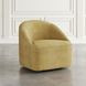 Lulu Gold Upholstered Swivel Accent Chair