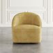 Lulu Gold Upholstered Swivel Accent Chair