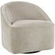 Lulu Brown Upholstered Swivel Accent Chair