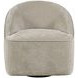 Lulu Brown Upholstered Swivel Accent Chair