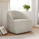Lulu Brown Upholstered Swivel Accent Chair