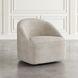 Lulu Brown Upholstered Swivel Accent Chair