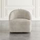 Lulu Brown Upholstered Swivel Accent Chair