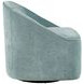 Lulu Blue Upholstered Swivel Accent Chair