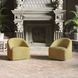 Lulu Gold Upholstered Swivel Accent Chair