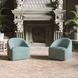 Lulu Blue Upholstered Swivel Accent Chair