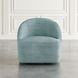 Lulu Blue Upholstered Swivel Accent Chair
