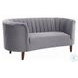Millephri Gray Velvet 71" Loveseat
