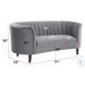 Millephri Gray Velvet 71" Loveseat