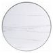 Abilene White and Brushed Silver Round Nesting Coffee Table Set