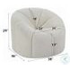 Osmash White Teddy Sherpa Chair with Swivel