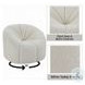 Osmash White Teddy Sherpa Chair with Swivel