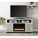 Noralie Silver and Gray 59" TV Stand with Fireplace and Storage