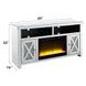 Noralie Silver and Gray 59" TV Stand with Fireplace and Storage