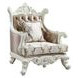 Vanaheim Gold Upholstered Accent Chair with Pillow and Nailhead Trim