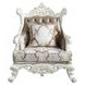 Vanaheim Gold Upholstered Accent Chair with Pillow and Nailhead Trim