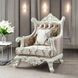 Vanaheim Gold Upholstered Accent Chair with Pillow and Nailhead Trim