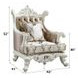 Vanaheim Gold Upholstered Accent Chair with Pillow and Nailhead Trim