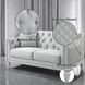 Katia Light Gray 61" Loveseat with Pillow and Nailhead Trim