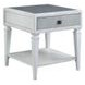 Katia Rustic Gray and Weathered White Square Stone Top End Table