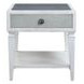 Katia Rustic Gray and Weathered White Square Stone Top End Table