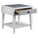 Katia Rustic Gray and Weathered White Square Stone Top End Table
