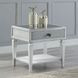 Katia Rustic Gray and Weathered White Square Stone Top End Table