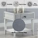 Katia Rustic Gray and Weathered White Square Stone Top End Table