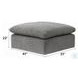 Naveen Gray Linen Modular Square Ottoman