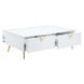 Gaines White Rectangular Coffee Table