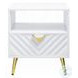Gaines White High Gloss Rectangular End Table