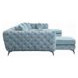 Atronia Dusty Blue 3 Piece Modular Sectional with Pillow