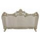 Danae Champagne and Gold 100" Sofa with Pillows and Nailhead Trim