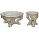 Danae Champagne and Gold Glass Top Occassional Table Set