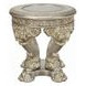 Danae Champagne and Gold Glass Top Occassional Table Set
