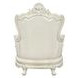 Adara Pearl White Upholstered Lounge Chair with Pillows and Nailhead Trim