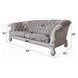 Versailles Ivory 99" Sofa with Nailhead Trim
