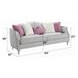 Kasa Beige 90" Sofa with Pillows