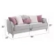 Kasa Beige 94" Sofa with Pillows