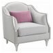 Kasa Beige Upholstered Lounge Chair with Pillow