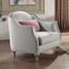 Kasa Beige Upholstered Lounge Chair with Pillow