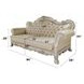 Dresden Antique Pearl 86" Sofa with Nailhead Trim