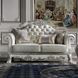 Dresden Antique Pearl 64" Loveseat with Pillow and Nailhead Trim