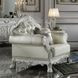 Dresden Cream Upholstered Accent Chair with Pillows and Nailhead Trim