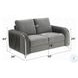 Wenona Gray Velvet 59" Loveseat