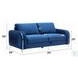 Wenona Blue Velvet 79" Sofa